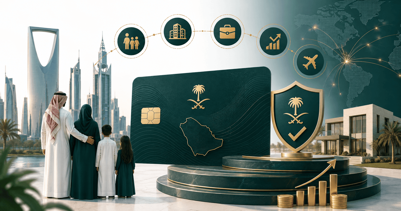 مقالات عبق الحياة 23 الإقامة المميزة في السعودية - الدليل الشامل 2026 (7 أنواع)