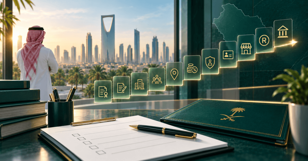 التراخيص والتسجيلات الرسمية للشركات في السعودية - دليل الامتثال الكامل 4 التراخيص والتسجيلات الرسمية للشركات في السعودية - دليل الامتثال الكامل