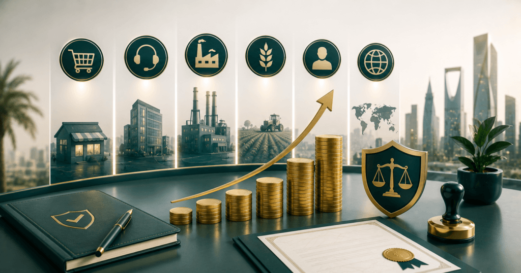 رأس المال المطلوب للاستثمار الأجنبي في السعودية حسب النشاط 2026